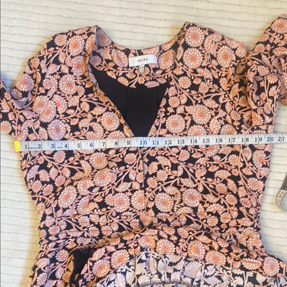 REISS Floral Print Flippy Dress. - Picture 7 of 8